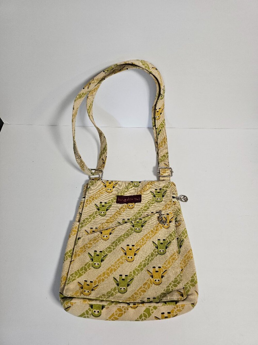 Bungalow 360 Crossbody Bag Giraffe Tan Green Boho Festival Casual